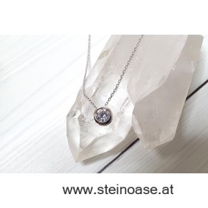 Set: Silber Anhänger Zirkonia mit Kette